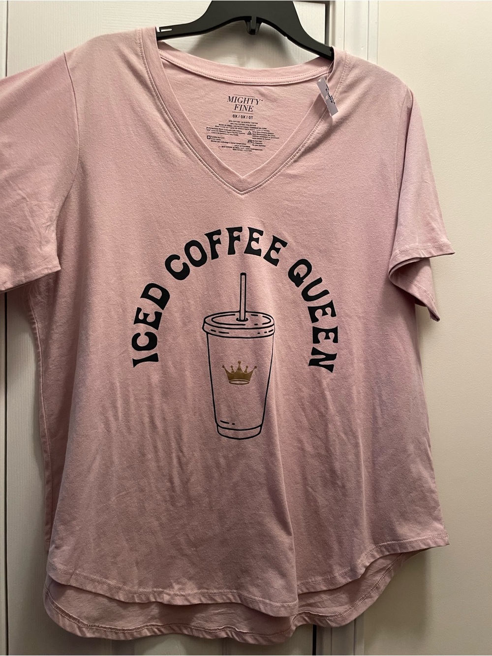 Iced Coffee Queen New Short Sleeved Top, Size OX  - XXL